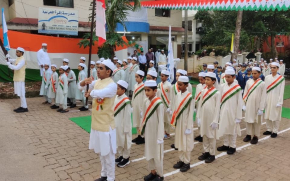 Colorful preparations for school festival with decorations and excited students